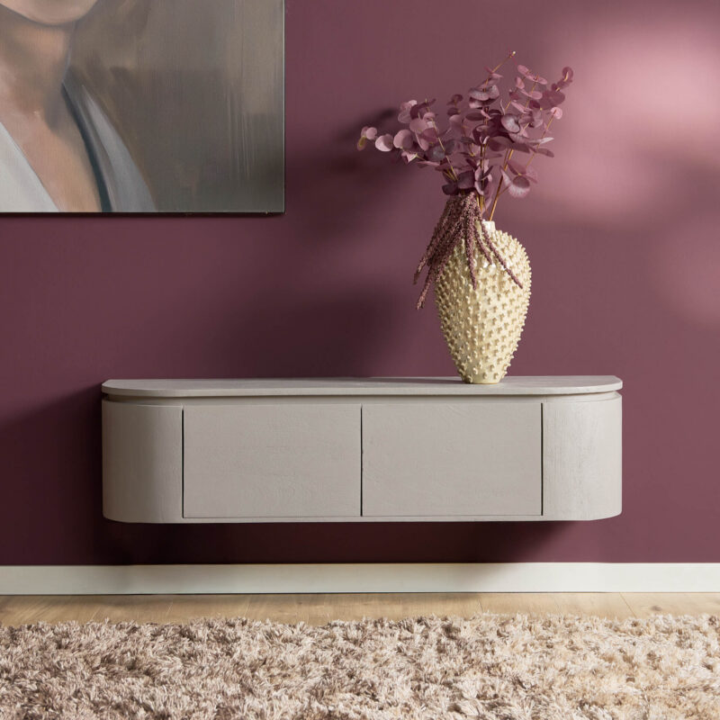 Tv meubel Excellent Taupe Mangohout 120 cm - Image 1