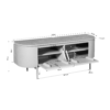 STF-1721_12 Tv meubel Excellent Taupe Mangohout 120 cm - Image 13