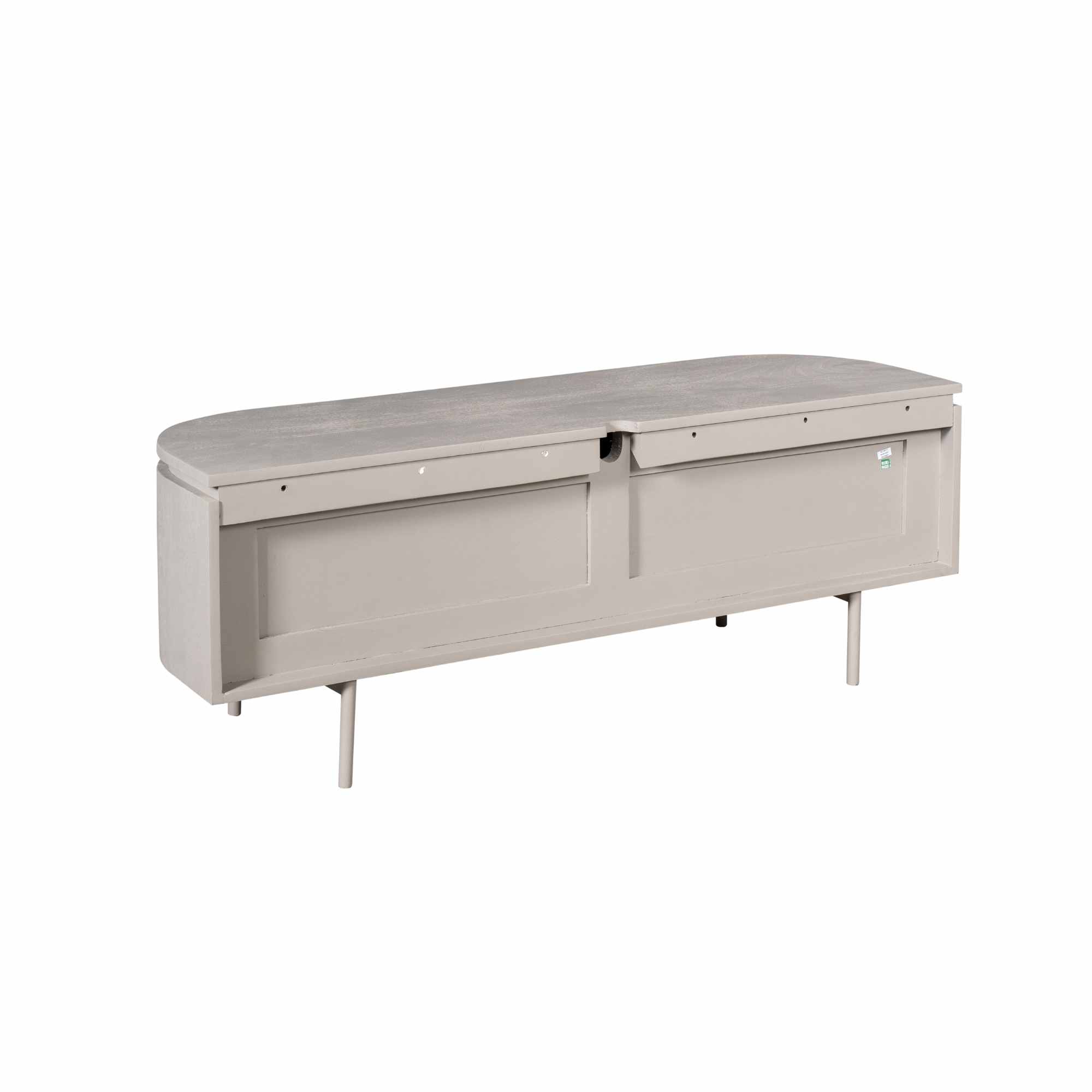 Tv meubel Excellent Taupe Mangohout 120 cm - Image 19
