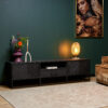 Tv meubel New York Zwart Mangohout 180 cm - Image 1