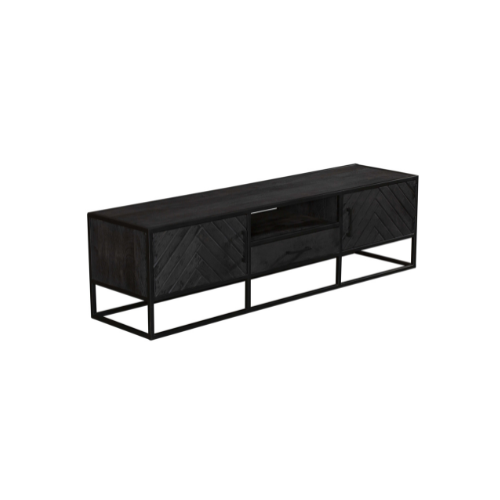 Tv meubel New York Zwart Mangohout 180 cm - Image 7