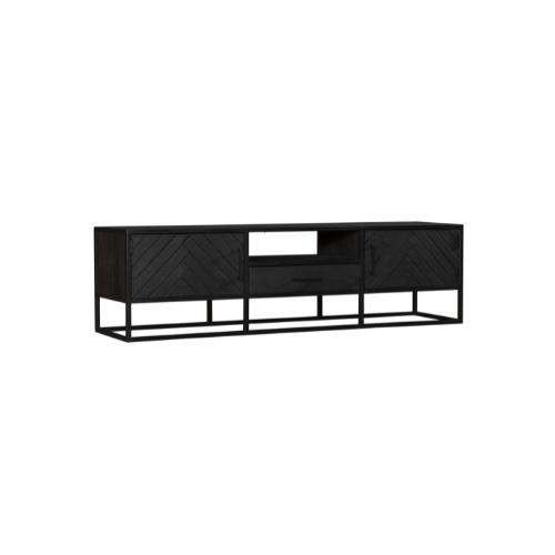 Tv meubel New York Zwart Mangohout 180 cm - Image 5