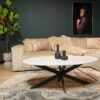 Ovale salontafel Faye Wit Marmer 130 cm - Image 1
