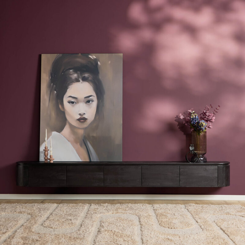 Tv meubel Excellent Zwart Mangohout 280 cm - Image 1