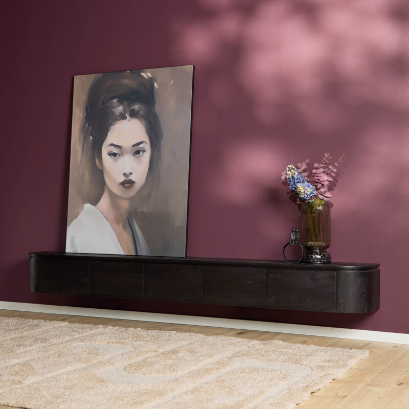 Tv meubel Excellent Zwart Mangohout 280 cm - Image 2