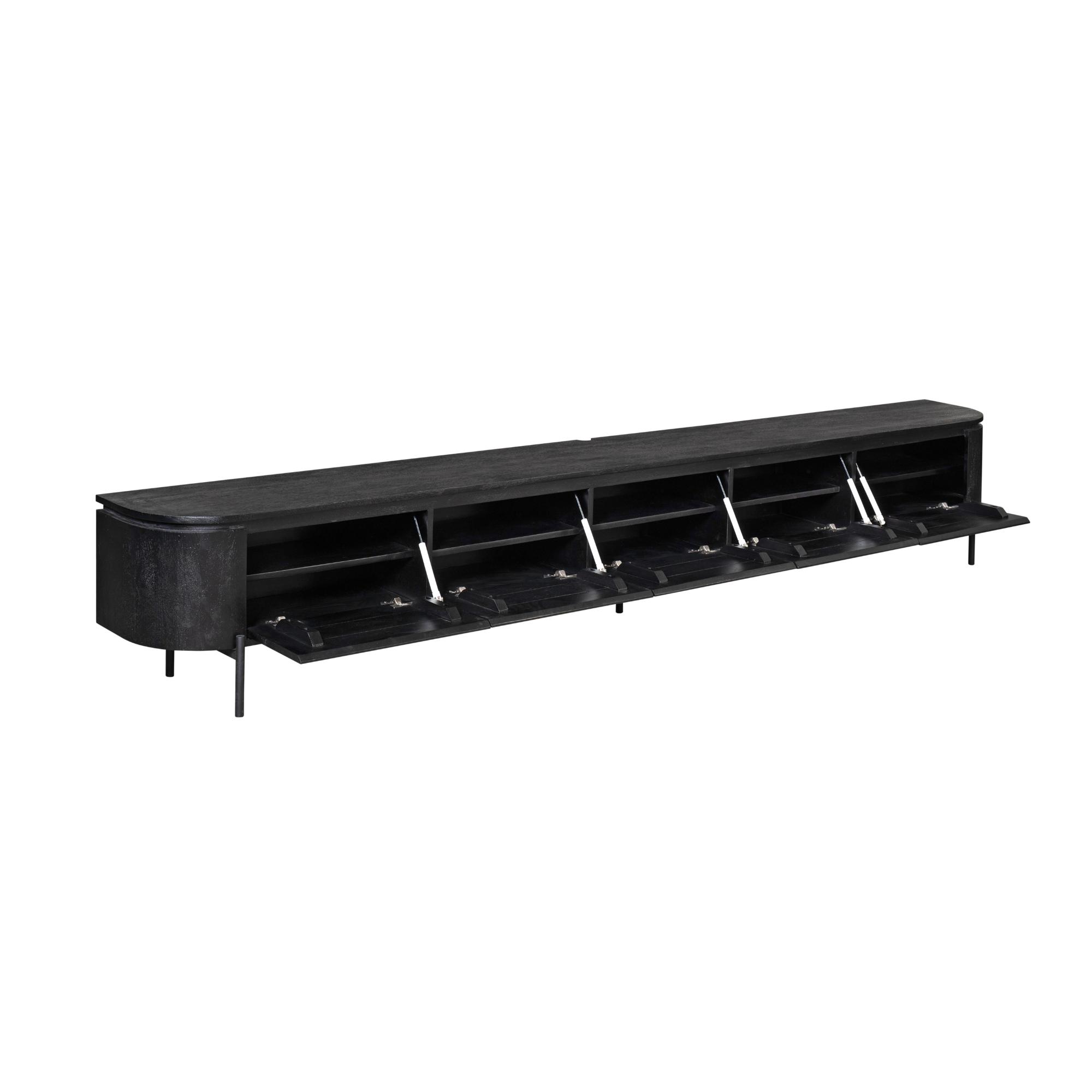 Tv meubel Excellent Zwart Mangohout 280 cm - Image 10