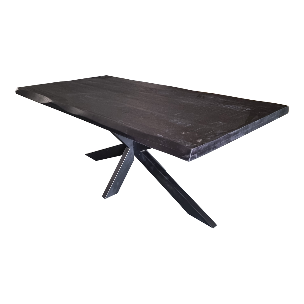 Boomstamtafel Boston Zwart Mangohout 160 cm - Image 3