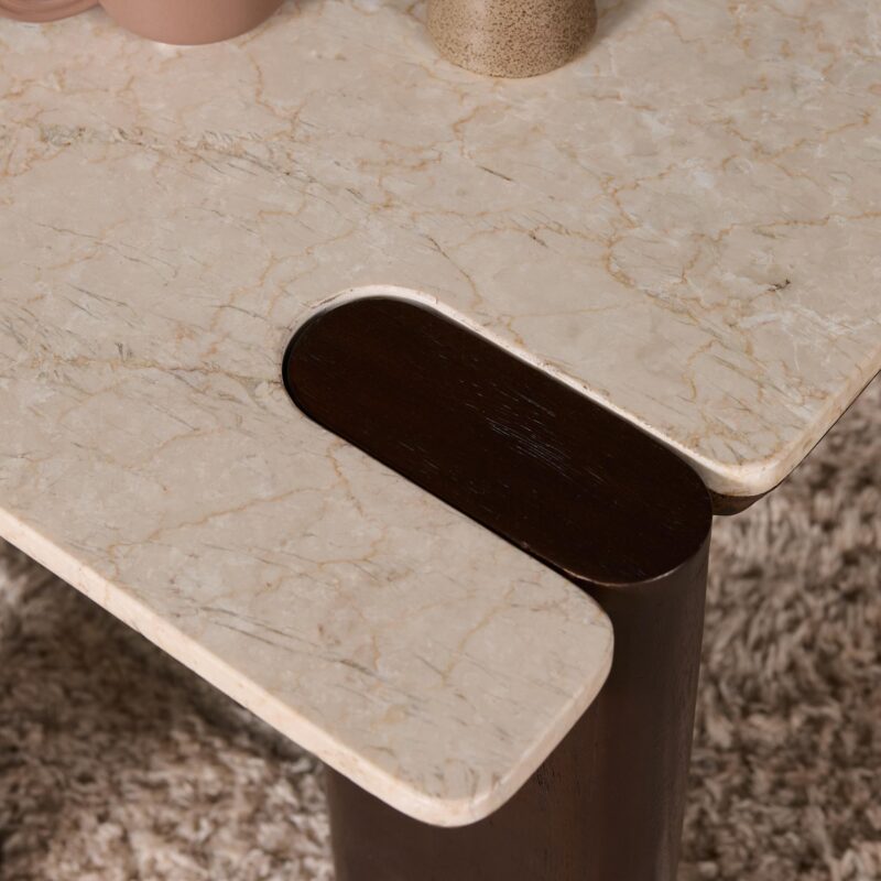 Bijzettafel Maeve Bruin Marmer 57 cm - Image 2