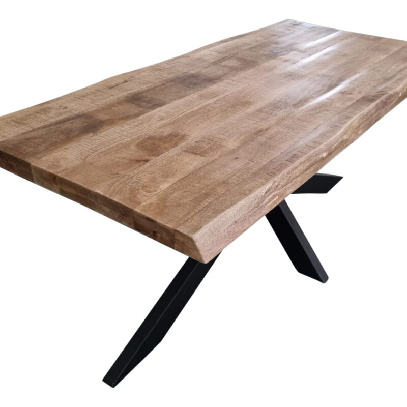 Boomstamtafel Boston Naturel Mangohout 220 cm - Image 8