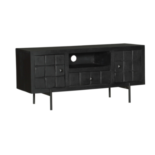 Tv meubel Brandy Zwart Mangohout 120 cm - Image 4
