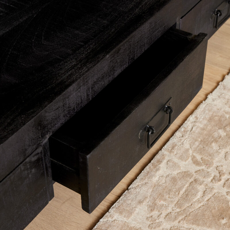 Tv meubel Boaz Zwart Mangohout 180 cm - Image 3