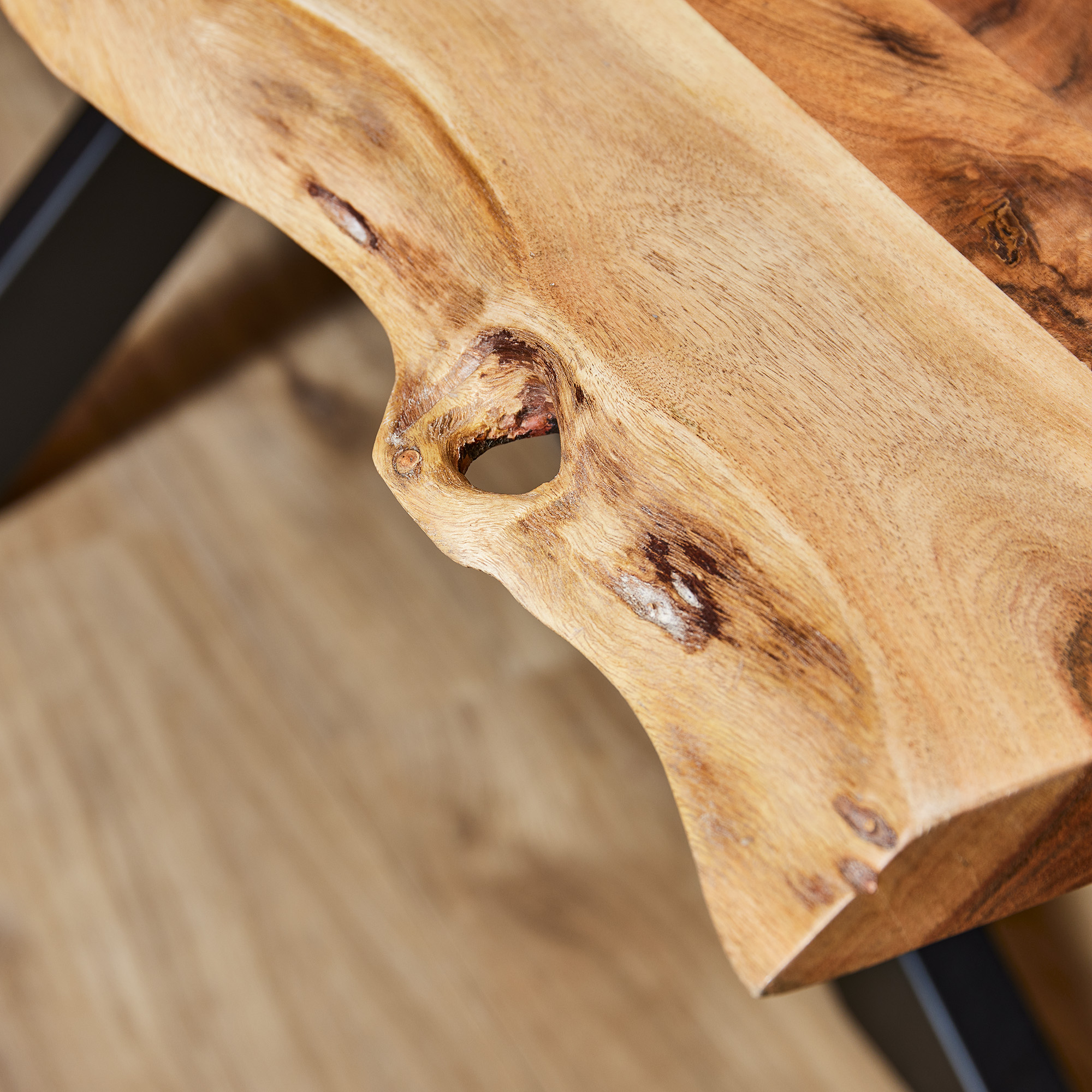 STF-9202_1 Boomstamtafel Live Edge Naturel Acaciahout 300 cm - Image 2