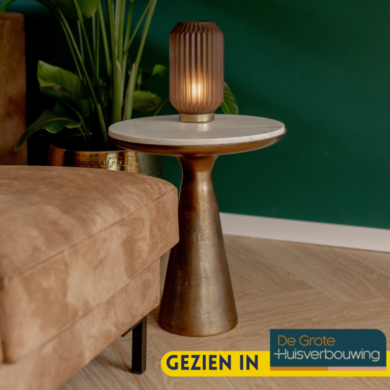 Bijzettafel Essy Wit Marmer/metaal 45 cm - Image 2