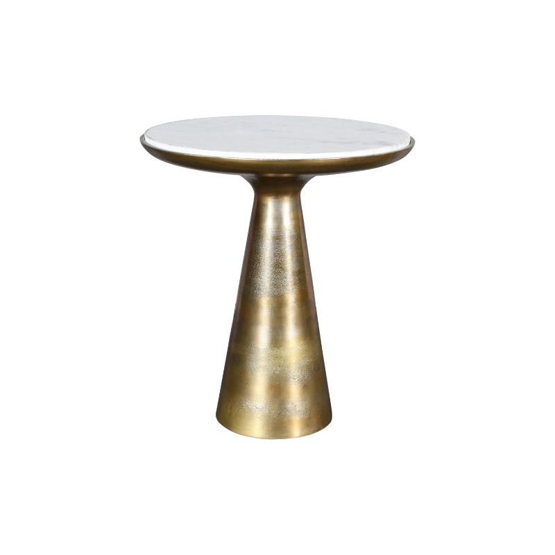 Bijzettafel Essy Wit Marmer/metaal 45 cm - Image 7