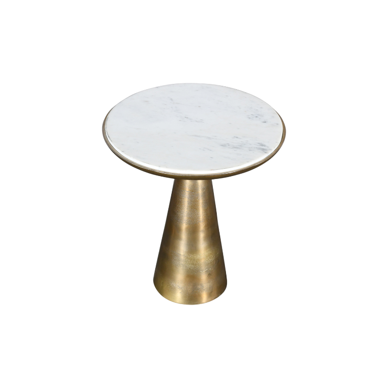 Bijzettafel Essy Wit Marmer/metaal 45 cm - Image 8