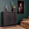 STF-8511_0 Kabinet New York Zwart Mangohout 100 cm - Image 1
