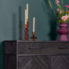 STF-8511_2 Kabinet New York Zwart Mangohout 100 cm - Image 3