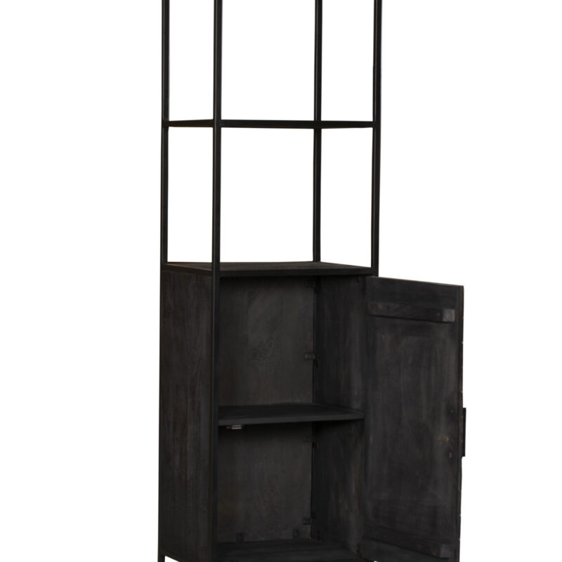 Boekenkast New York Zwart Mangohout 55 cm - Image 6