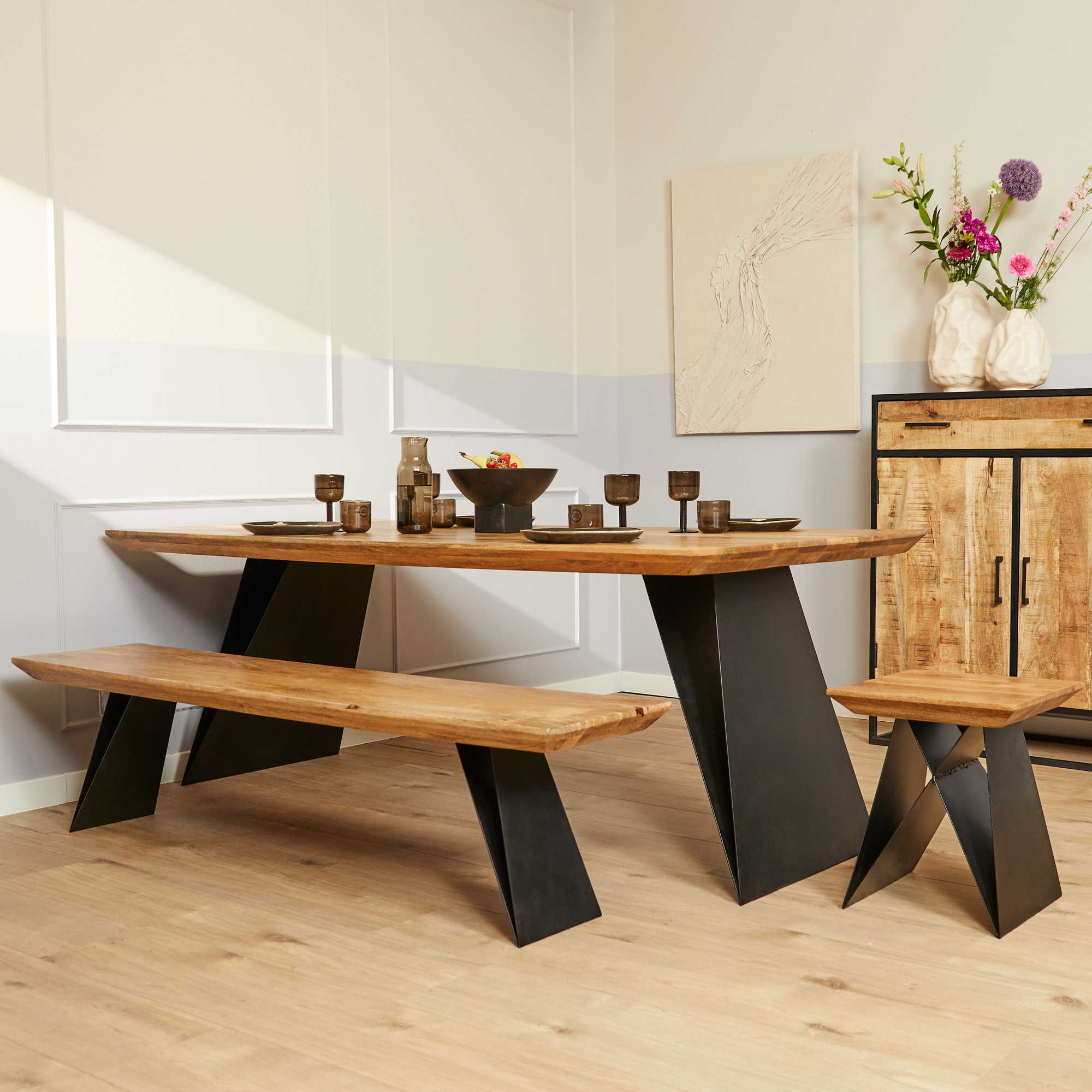 Eettafel Extense Naturel Mangohout 240 cm - Image 2