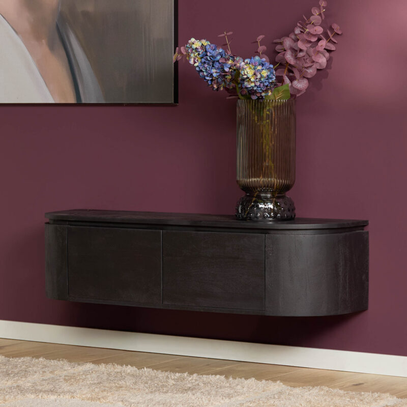 Tv meubel Excellent Zwart Mangohout 120 cm - Image 2