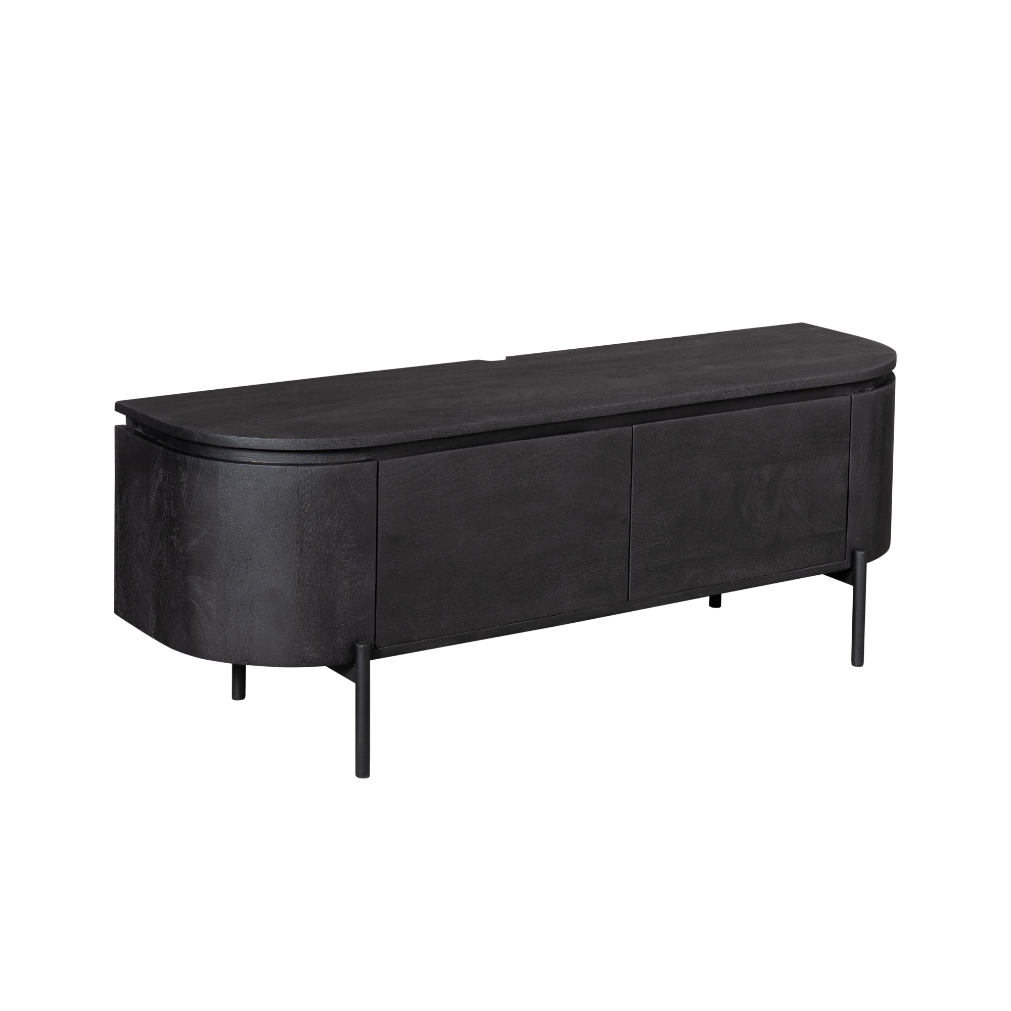 Tv meubel Excellent Zwart Mangohout 120 cm - Image 9