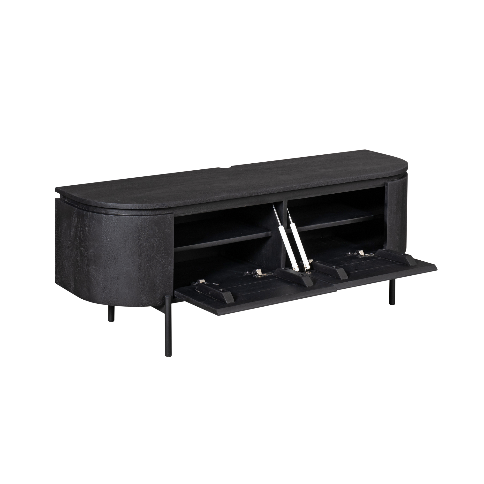 Tv meubel Excellent Zwart Mangohout 120 cm - Image 10