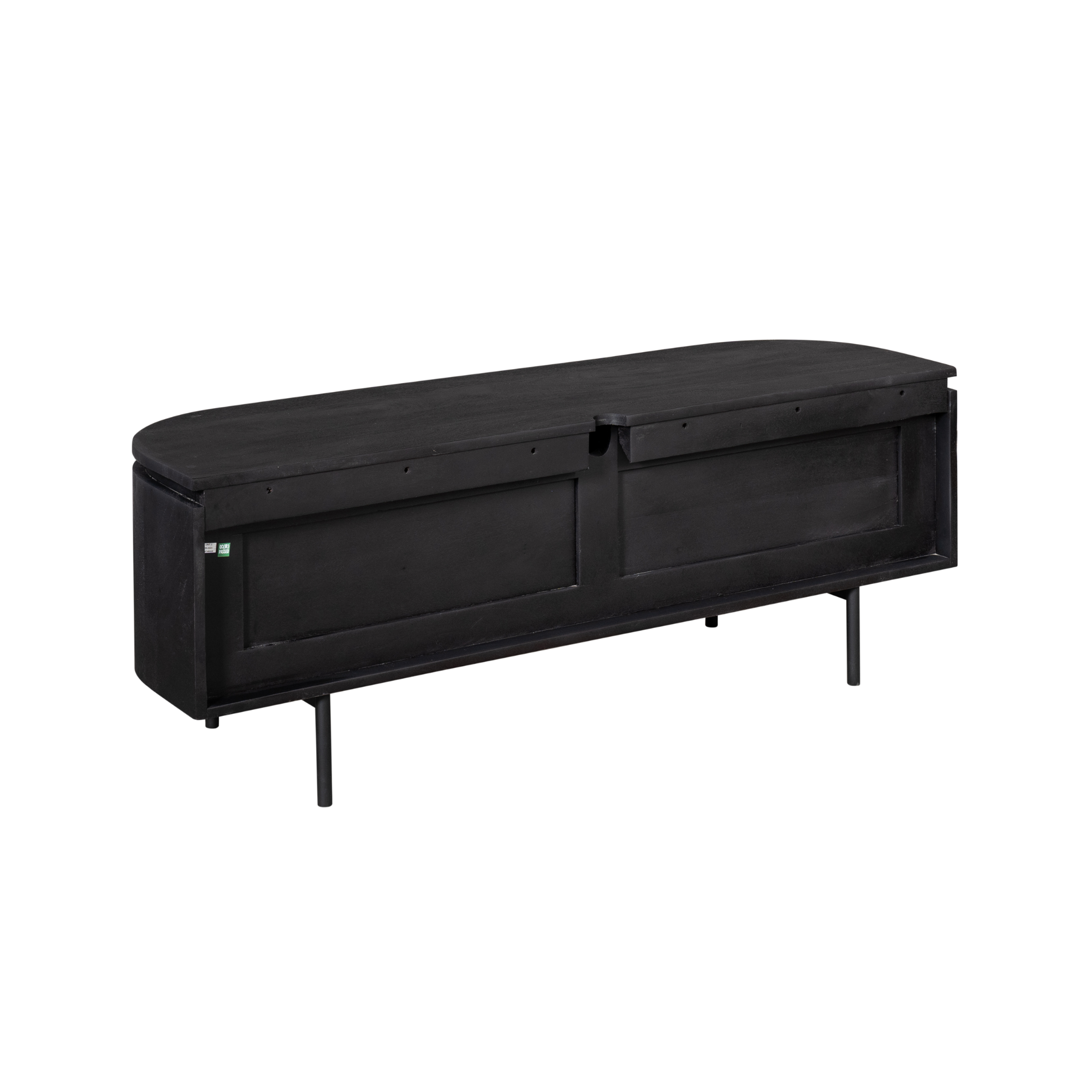 Tv meubel Excellent Zwart Mangohout 120 cm - Image 11