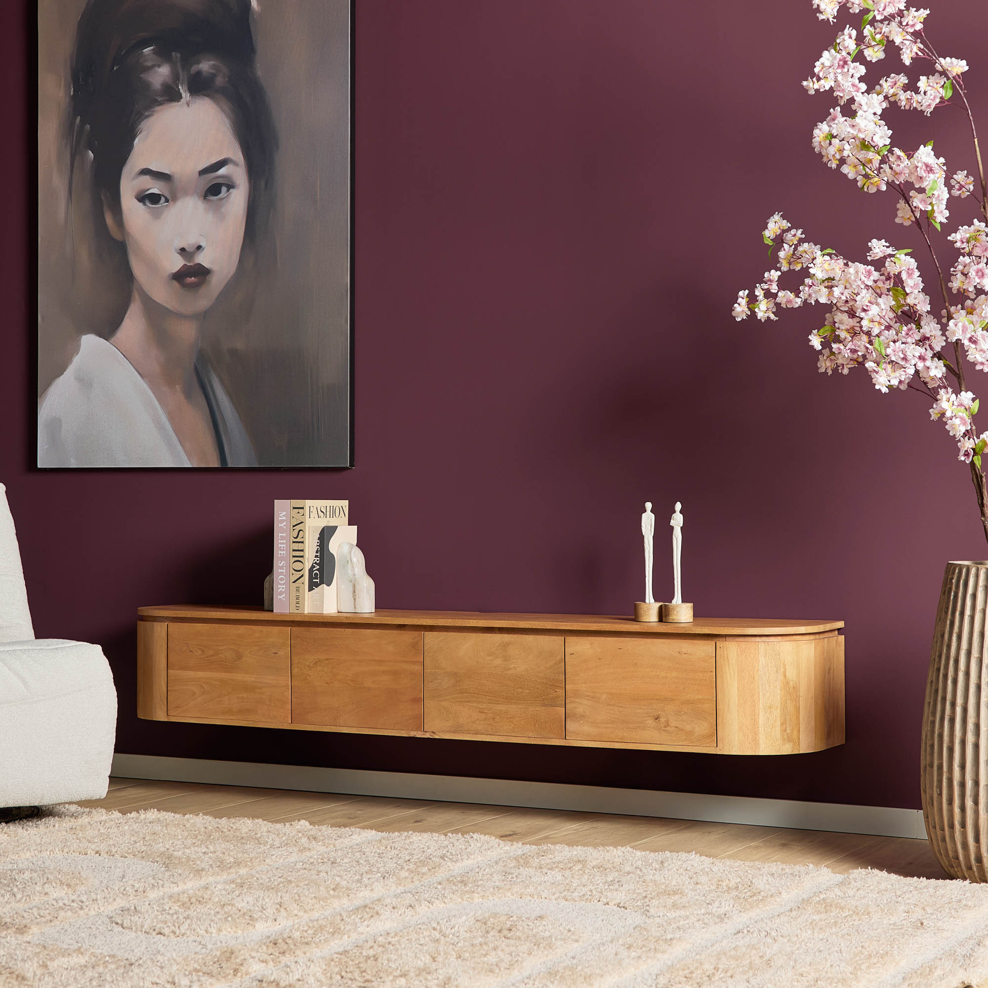 Tv meubel Excellent Naturel Mangohout 200 cm - Image 2