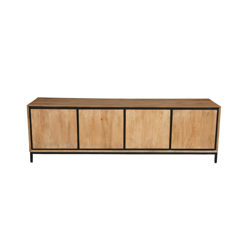 Tv meubel RichWood Naturel Mangohout 180 cm - Image 4
