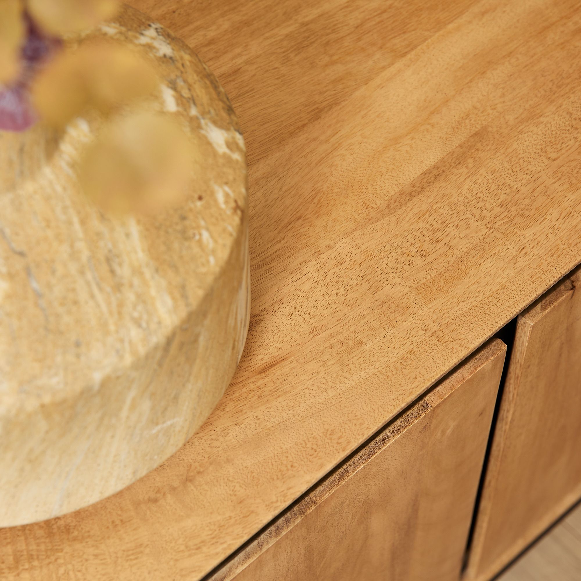 Tv meubel RichWood Naturel Mangohout 180 cm - Image 11