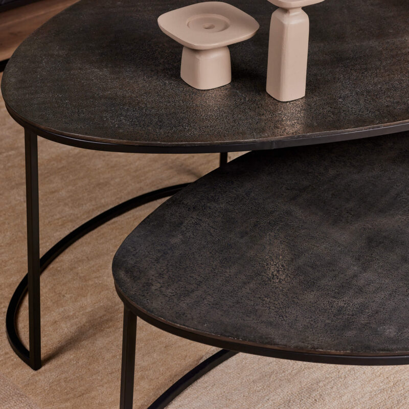 Salontafel set Lana Zwart Aluminium 65 cm - Image 2