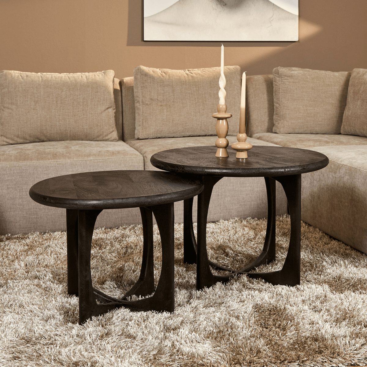 Bijzettafel Milou Zwart Mangohout 60 cm - Image 4