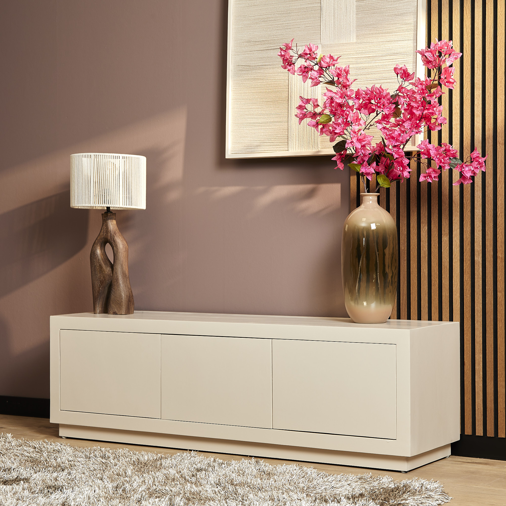 Tv meubel Brussel Zand Mangohout 150 cm - Image 1
