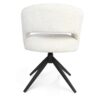 STF-9877_5 Draaibare eetkamerstoel Demi met armleuning Off White Poot Zwart - Image 6