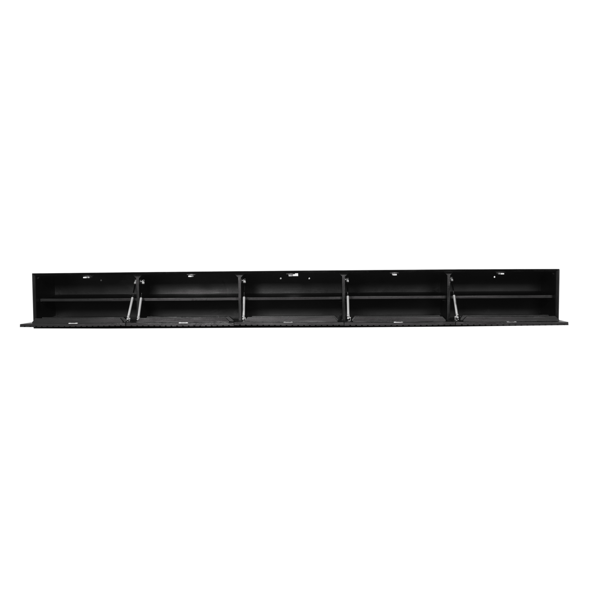 STF-7311_7 Zwevend tv meubel Madison Zwart Mangohout 280 cm - Image 8