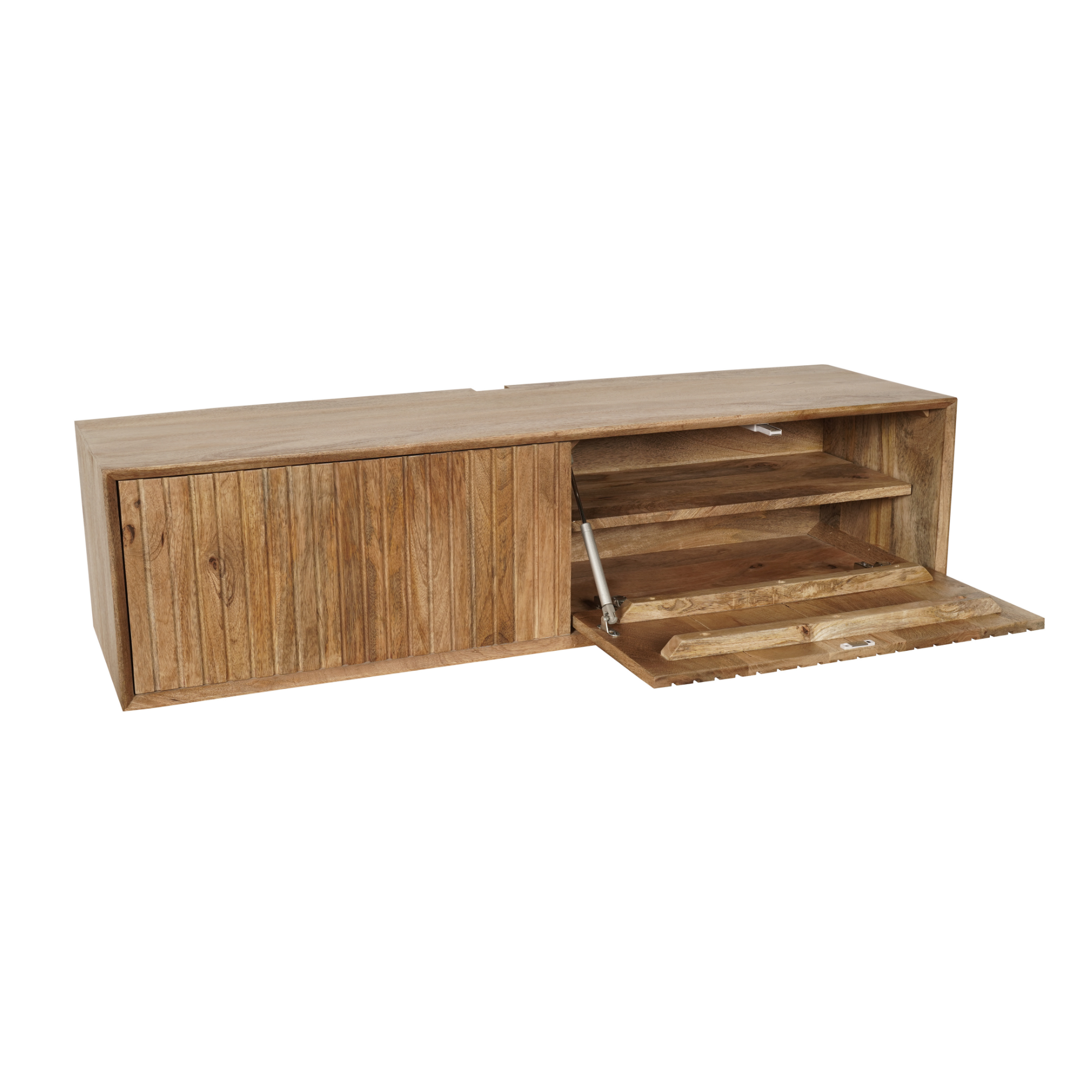 Zwevend tv meubel Madison Naturel Mangohout 120 cm - Image 7