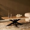 Boomstam salontafel Live Edge Naturel Mangohout 120 cm - Image 1