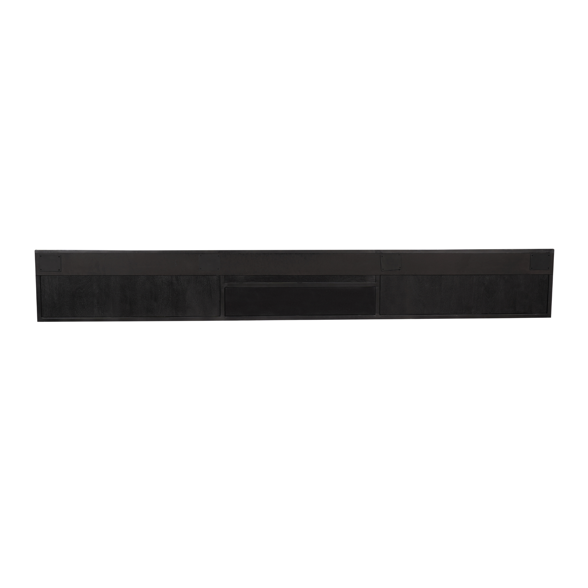 Zwevend tv meubel New York Zwart Mangohout 280 cm - Image 4