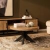 Ronde salontafel Dakota Naturel Mangohout 80 cm - Image 1