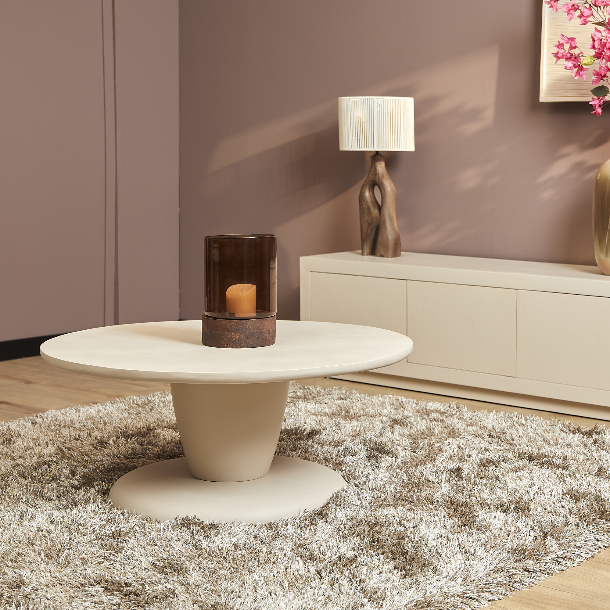 Salontafel Mabel Zand Mangohout 90 cm - Image 10
