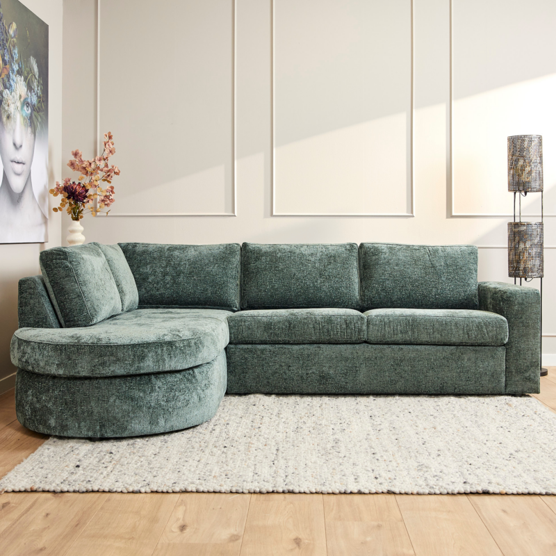MySofa Alma Hoekbank Groen Divan Links+2,5 zits - Image 1