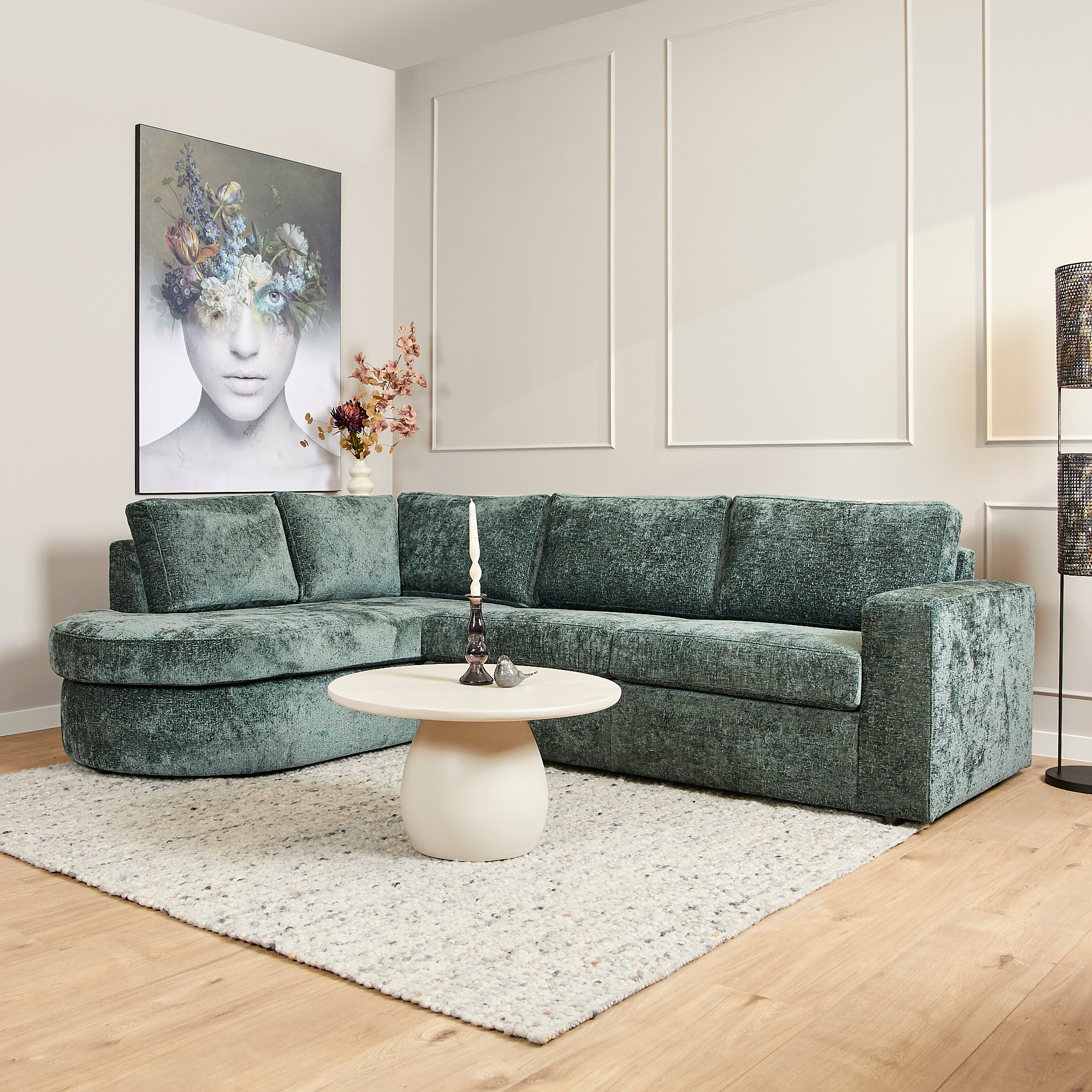MySofa Alma Hoekbank Groen Divan Links+2,5 zits - Image 2