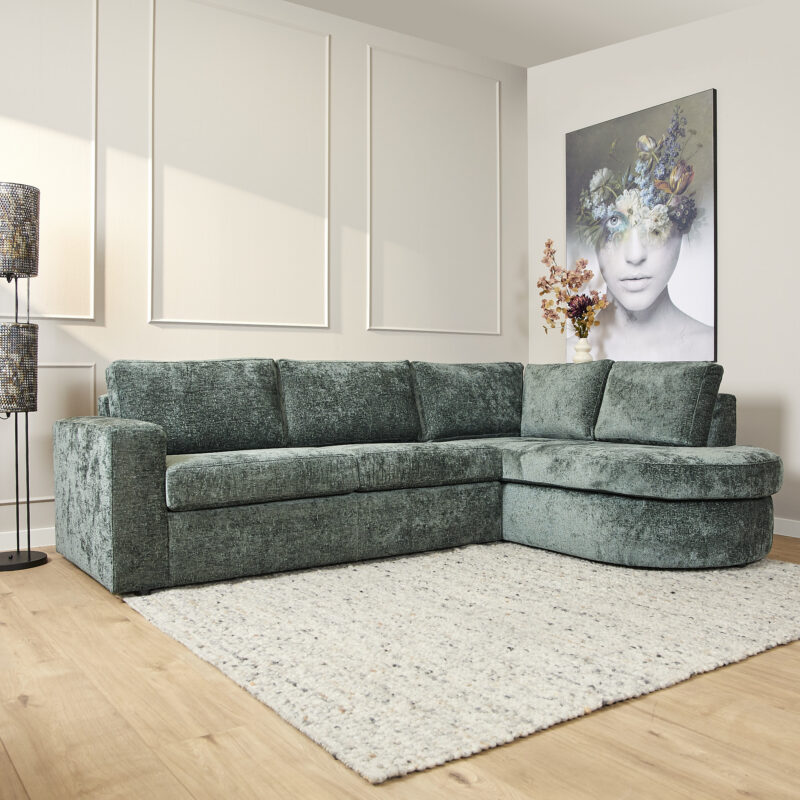 MySofa Alma Hoekbank Groen 2,5 zits+Divan Rechts - Image 3