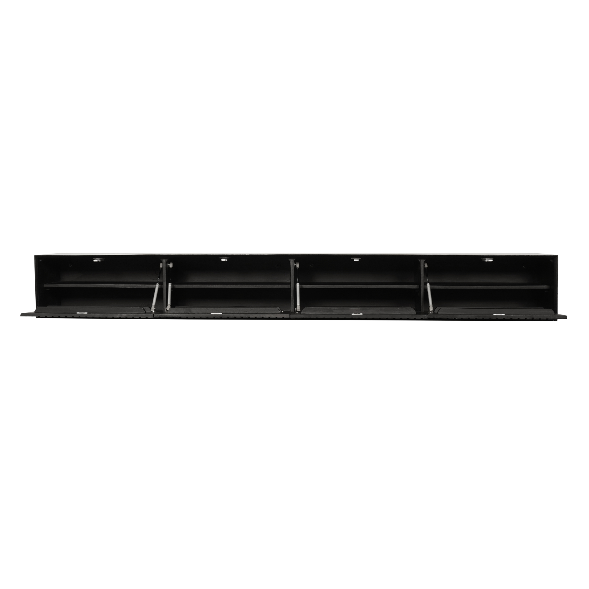 Zwevend tv meubel Madison Zwart Mangohout 240 cm - Image 7
