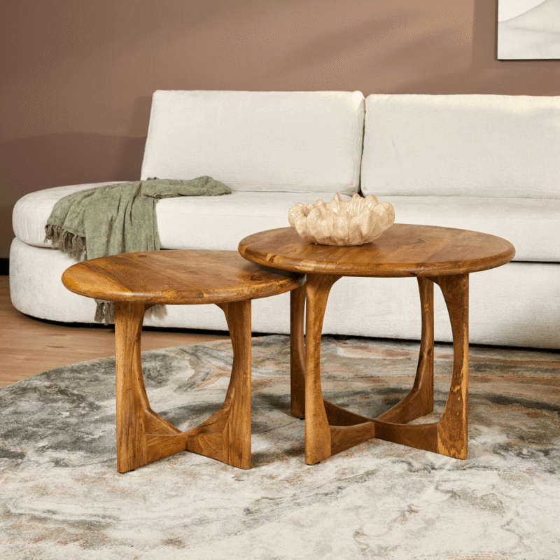 Bijzettafel Milou Naturel Mangohout 60 cm - Image 1