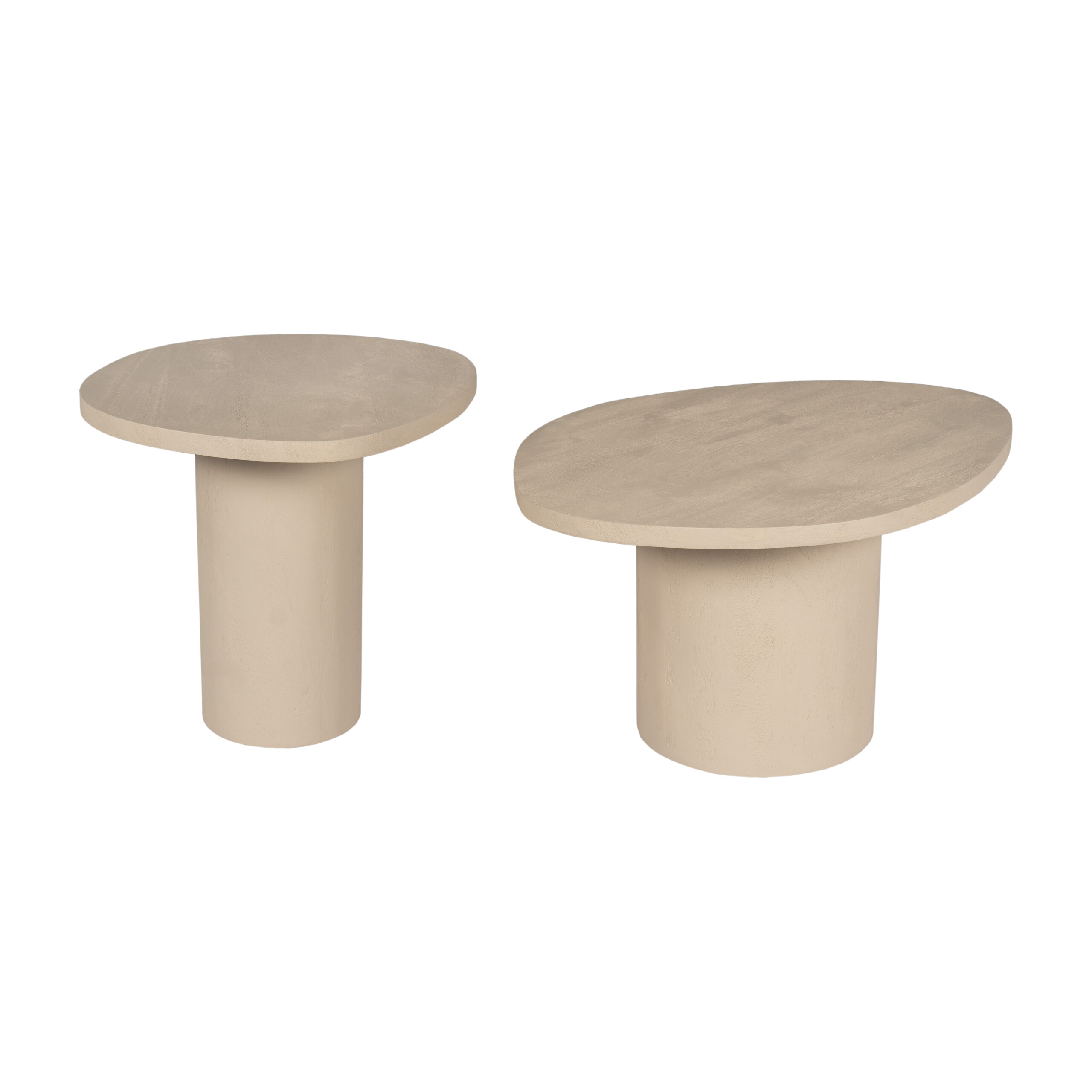 Salontafel set Mirre Zand Mangohout 70 cm - Image 1