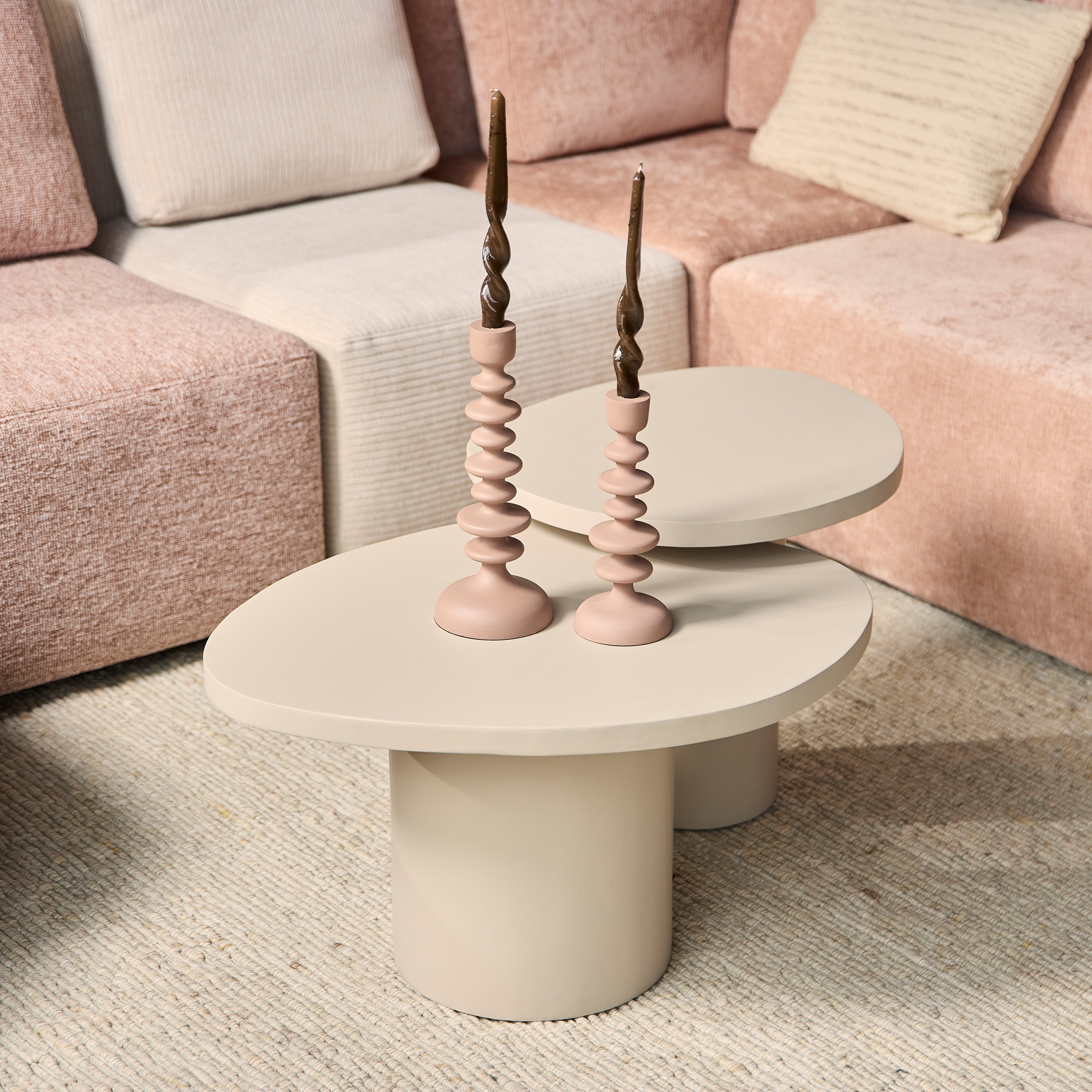 Salontafel set Mirre Zand Mangohout 70 cm - Image 12