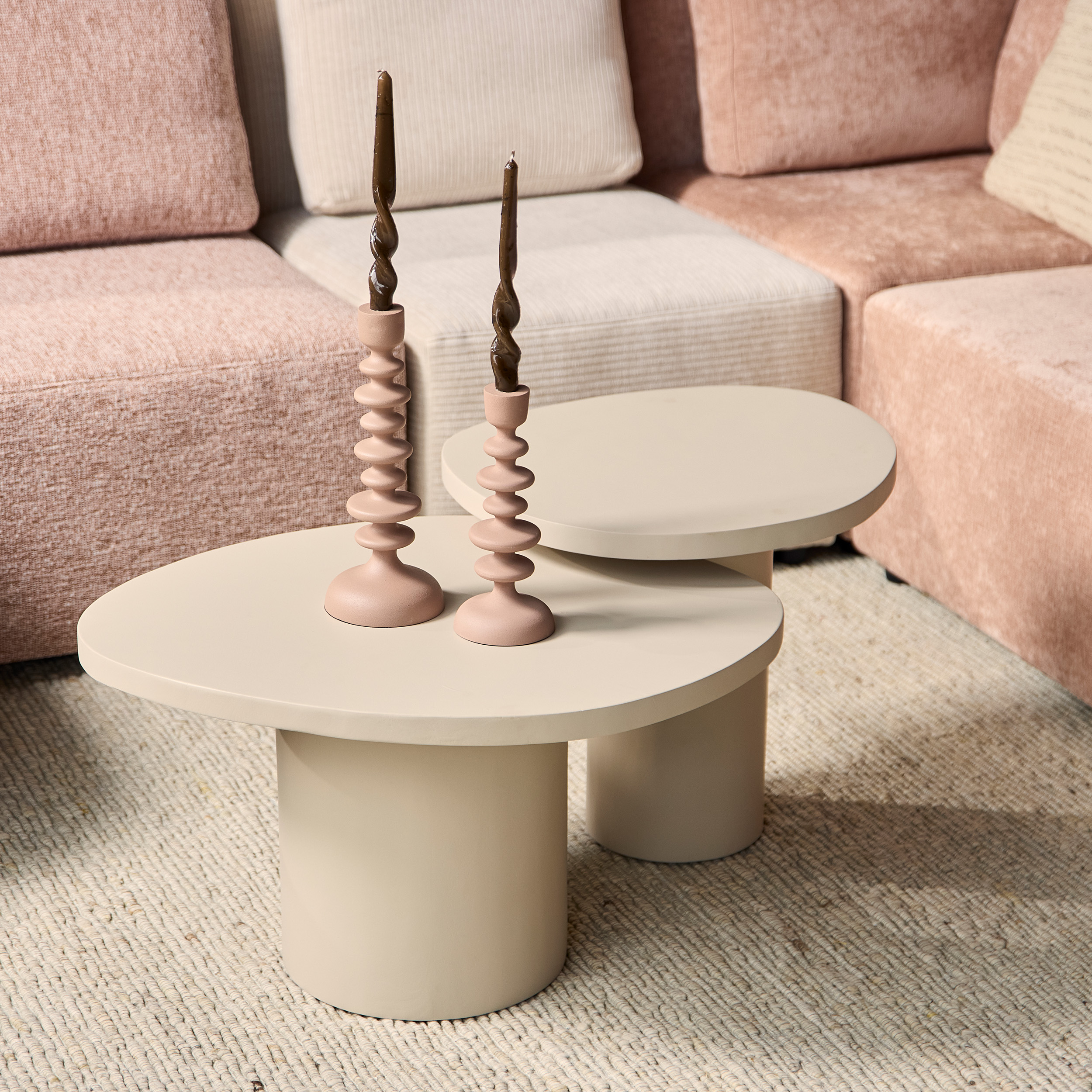 Salontafel set Mirre Zand Mangohout 70 cm - Image 15