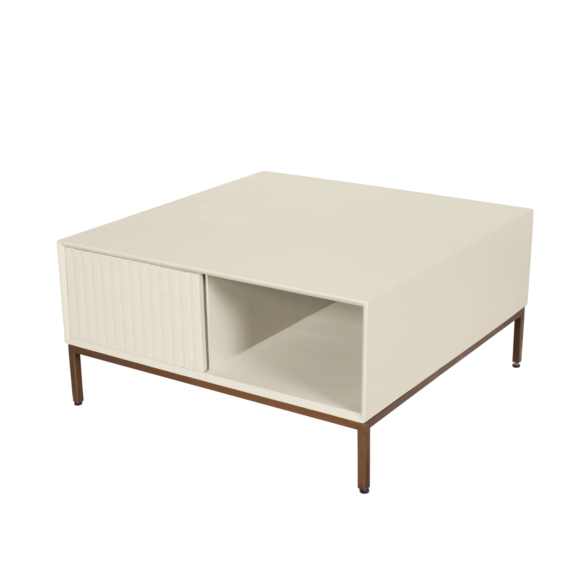 Vierkante salontafel Madison Zand Mangohout 80 cm - Image 14