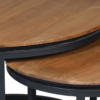 STF-3519_4 Ronde salontafel set Richwood Naturel Mangohout 70 cm - Image 5